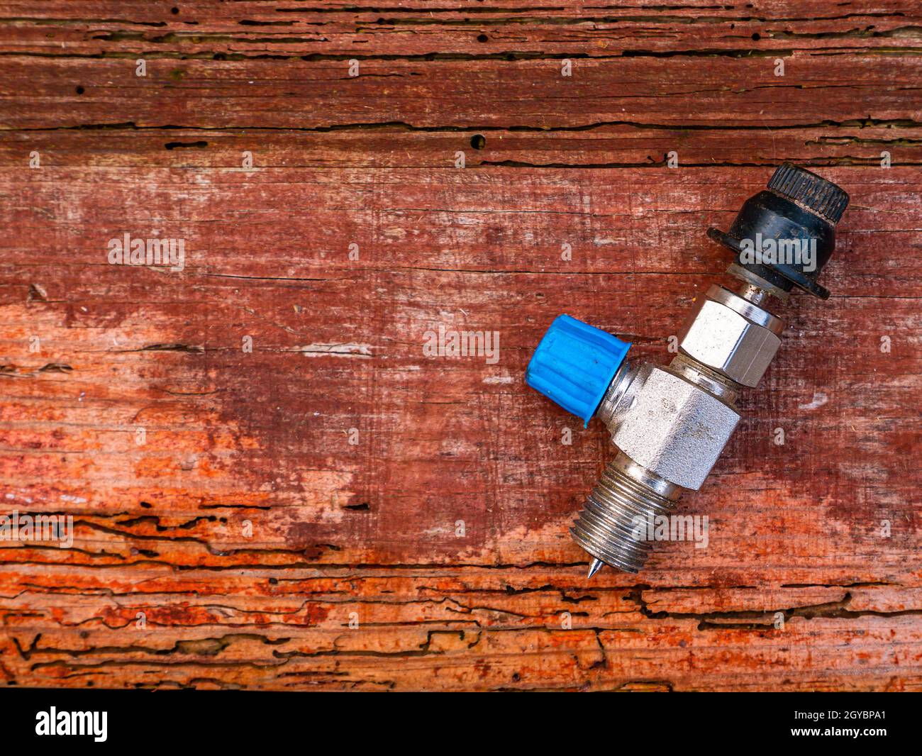 Freon cylinder needle valve for refrigerator repair. Needle valve for