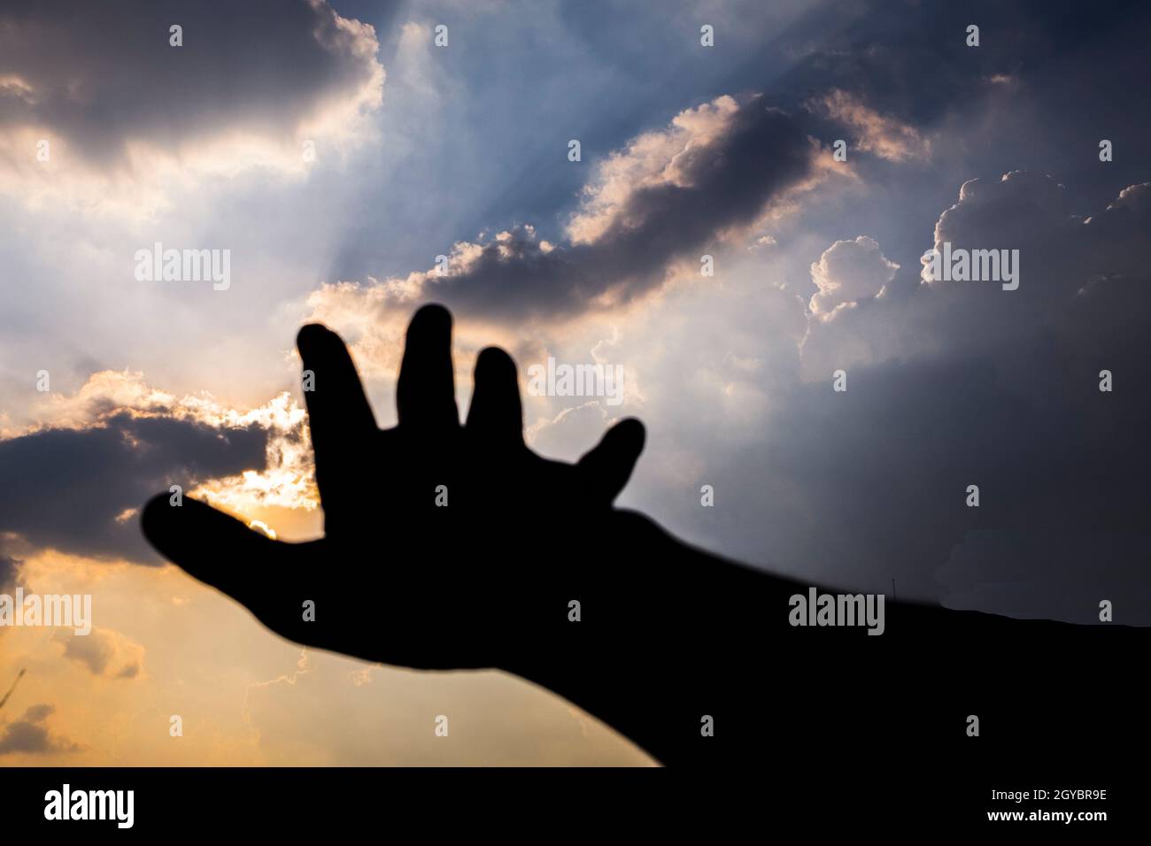 Hand Reaching To Sky High Resolution Stock Photography and Images - Alamy