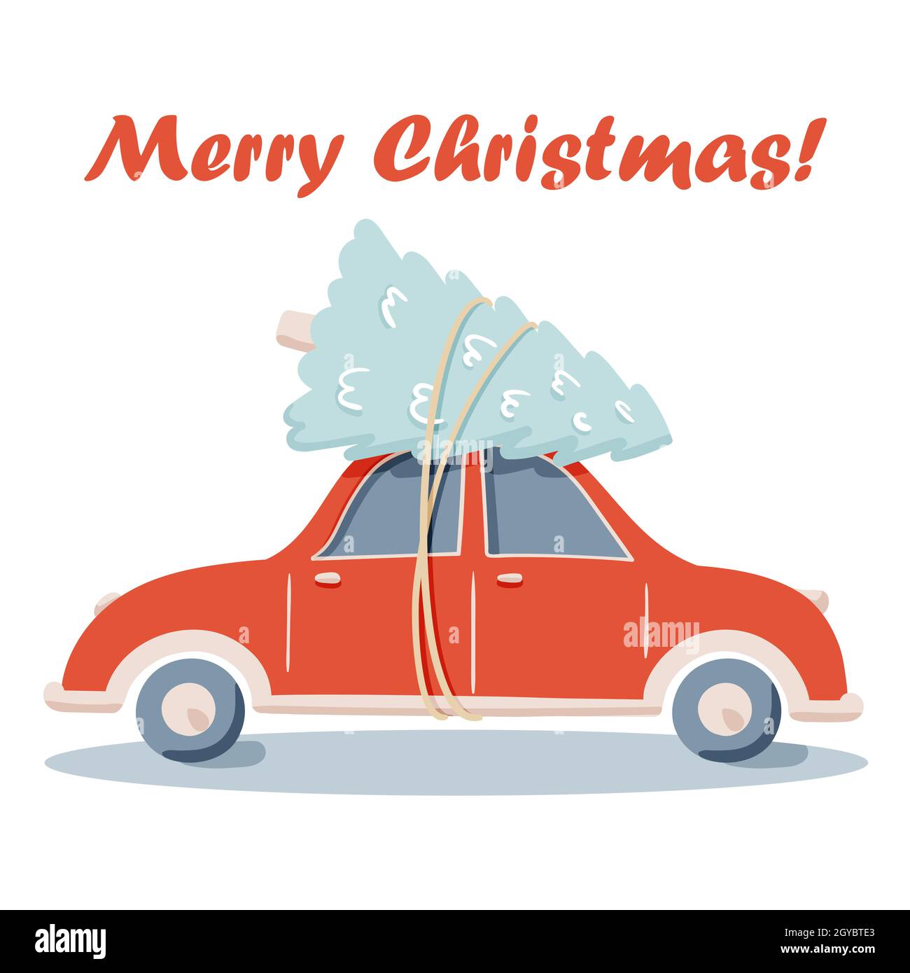 car-christmas-tree-on-roof-cut-out-stock-images-pictures-alamy