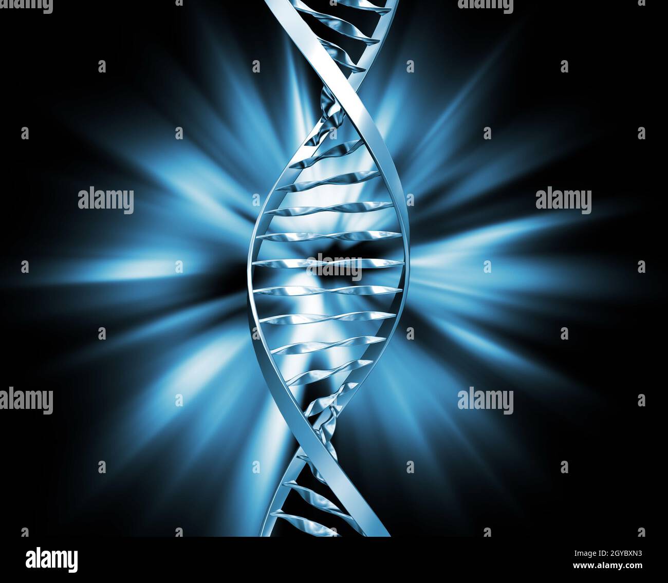 3D render of DNA strands on abstract background Stock Photo - Alamy