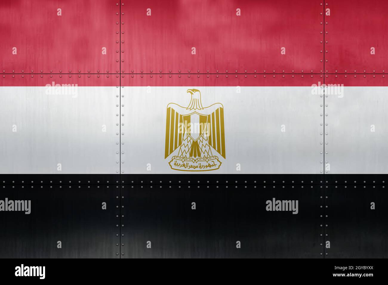 3D Flag of Egypt on a metal wall background Stock Photo - Alamy