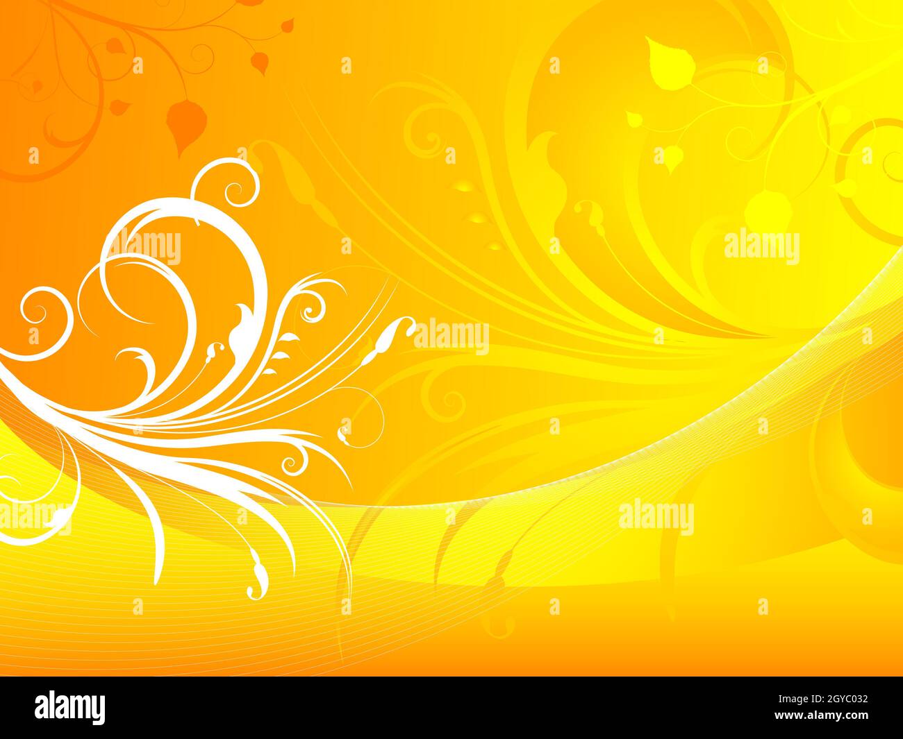 Abstract floral background using warm summer colours Stock Photo