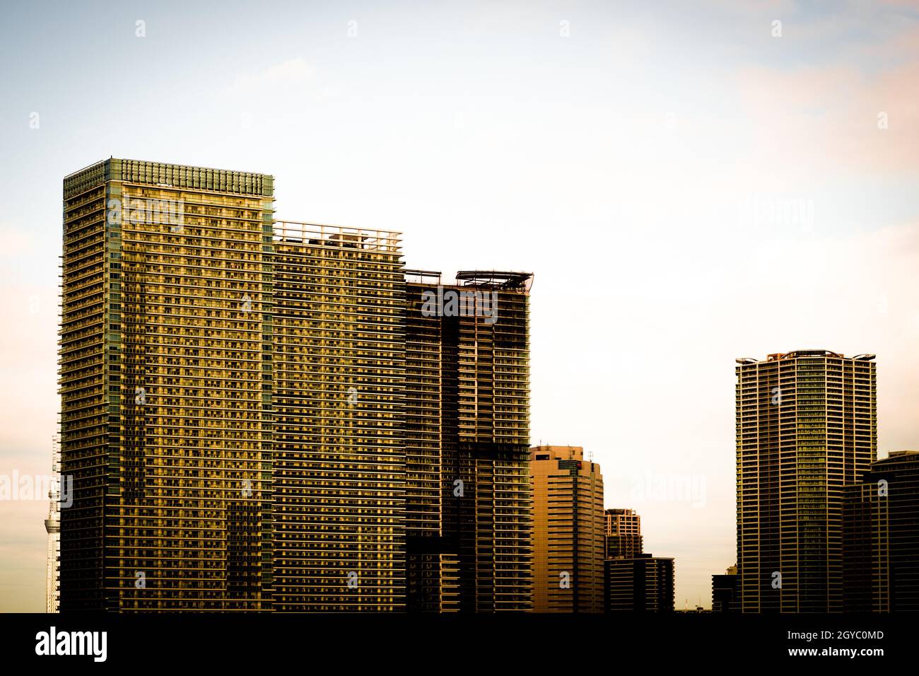 Image of high-rise apartment group of Tokyo. Shooting Location: Tokyo metropolitan area Stock Photo