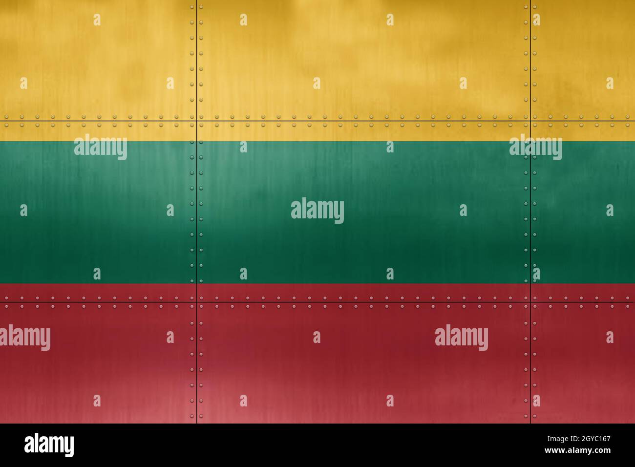 3D Flag of Lithuania on a metal wall background Stock Photo - Alamy