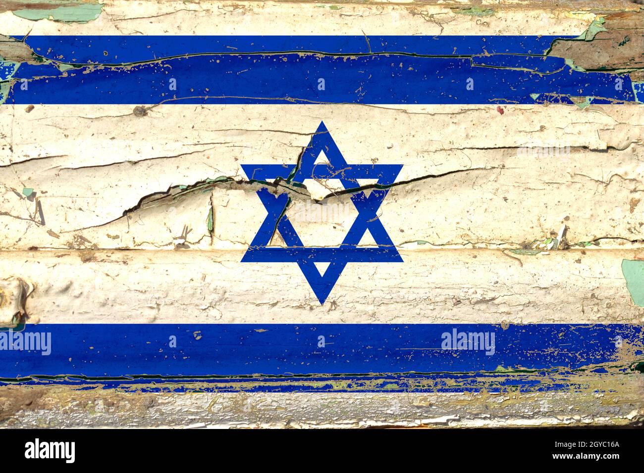 3D Flag of Israel on a old wood wall background Stock Photo - Alamy