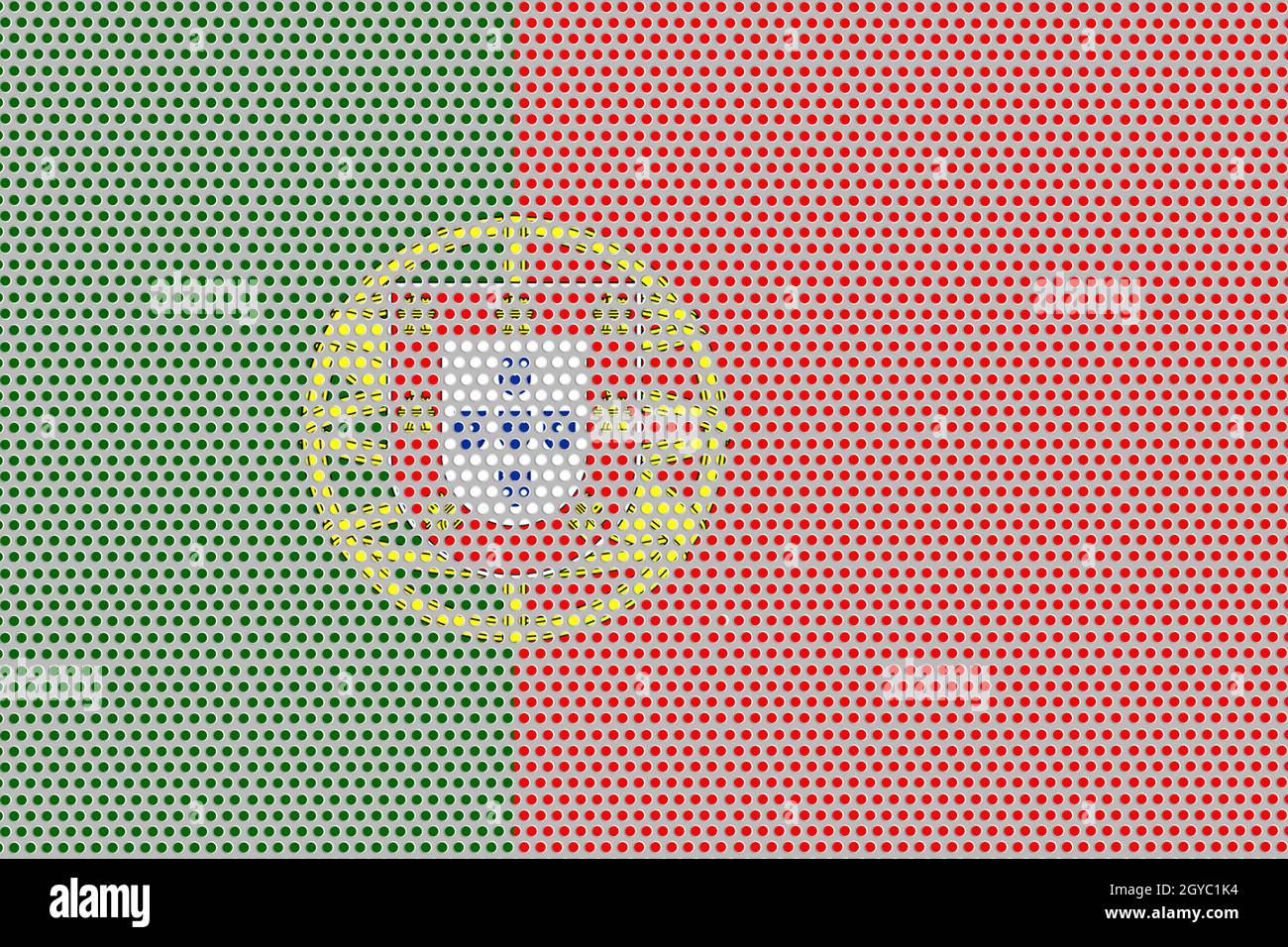3D Flag of Portugal on a metal wall background Stock Photo - Alamy