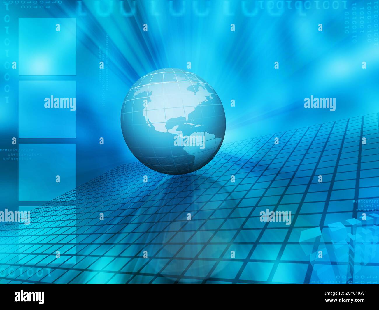 3D render of a globe on an abstract background Stock Photo - Alamy