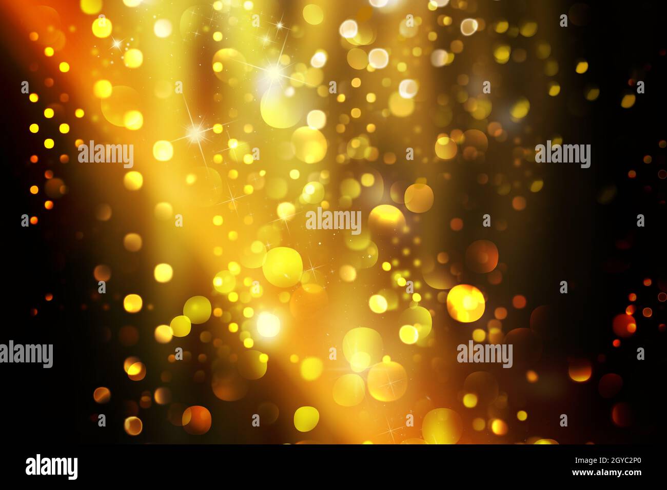 Christmas background of bokeh lights and stars Stock Photo - Alamy