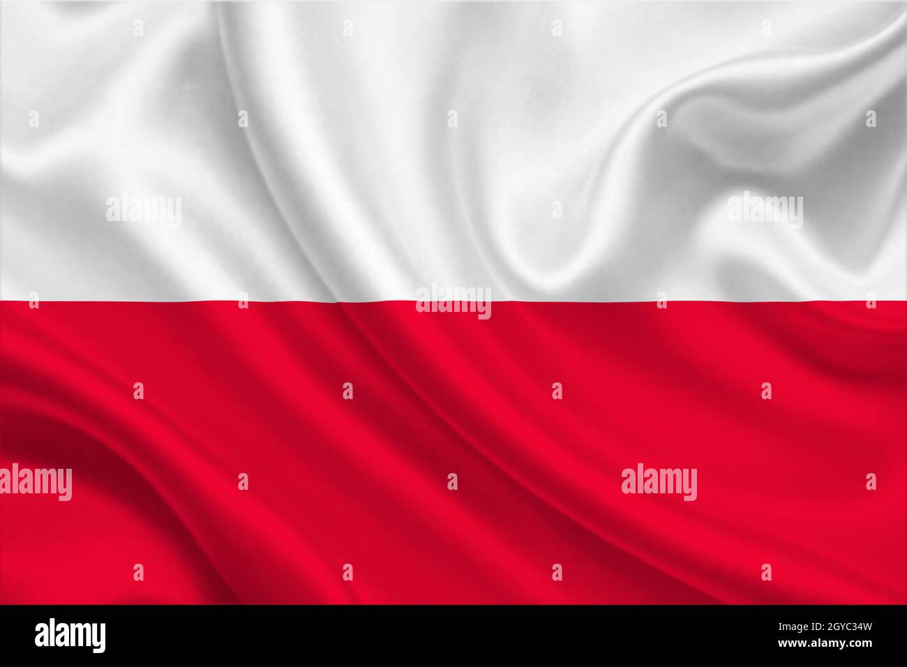 3D Flag of Poland on wrinkled fabric Stock Photo - Alamy