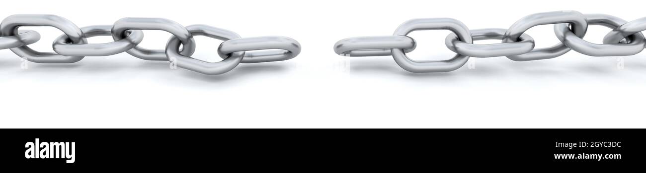 3d render of a chain isolated on white Stock Photo - Alamy