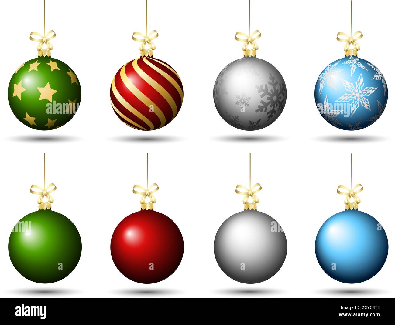 Collection of various different coloured baubles Stock Photo Alamy