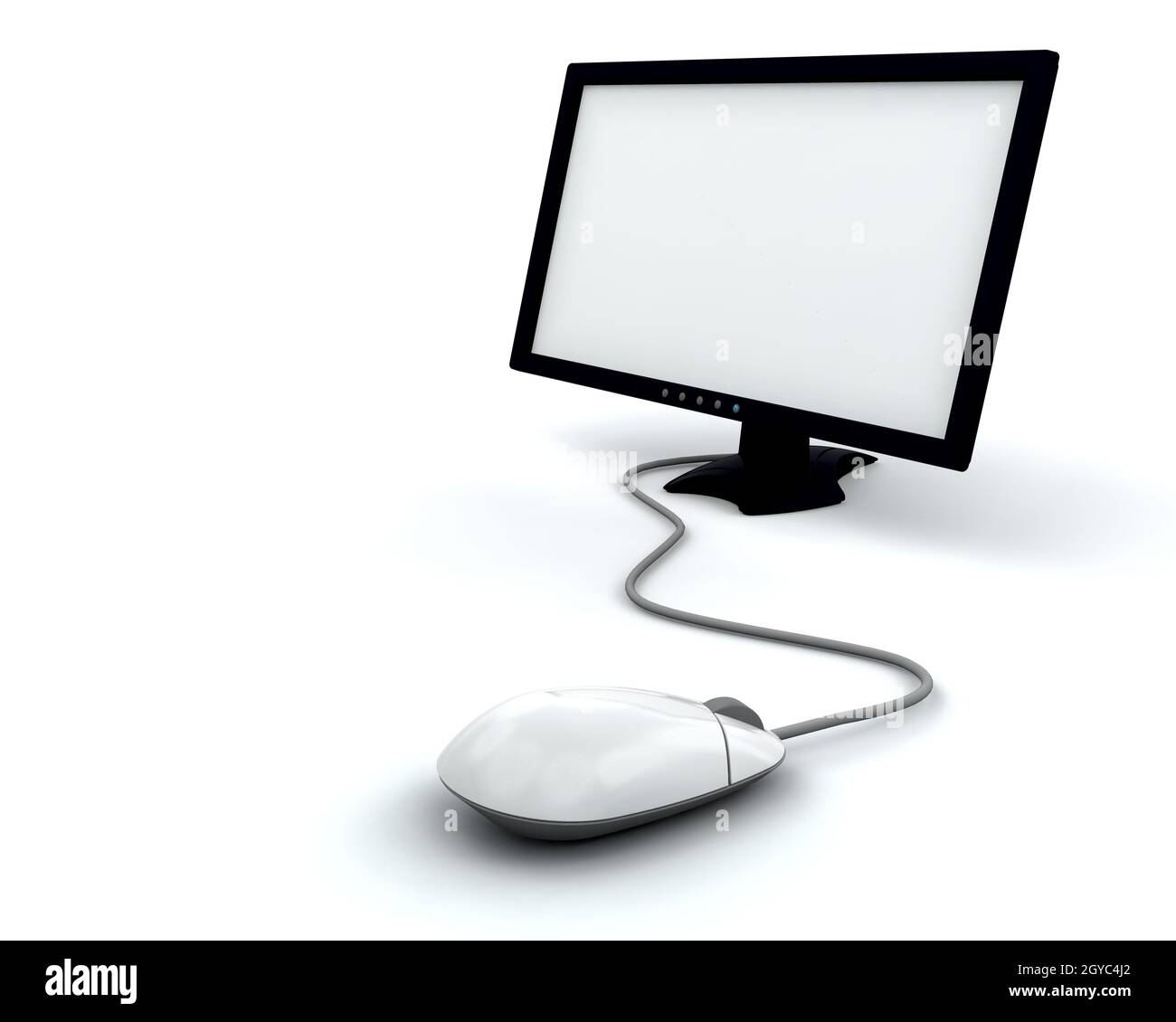 Computer screen with mouse Stock Photo Alamy