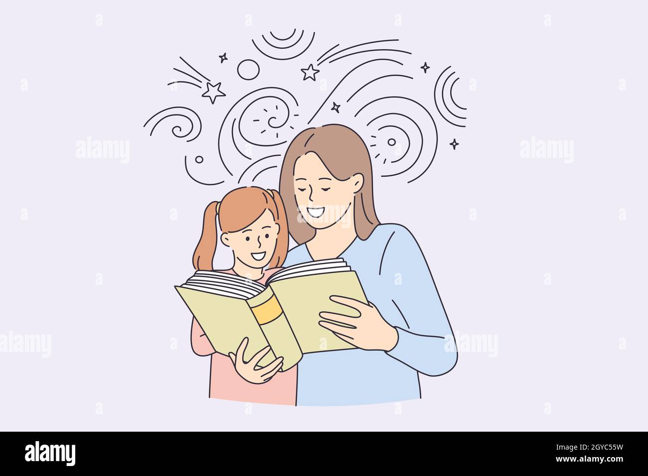 Mother And Daughter Warm Illustration Cartoon Cute Love Animated Gif  Element PNG Images