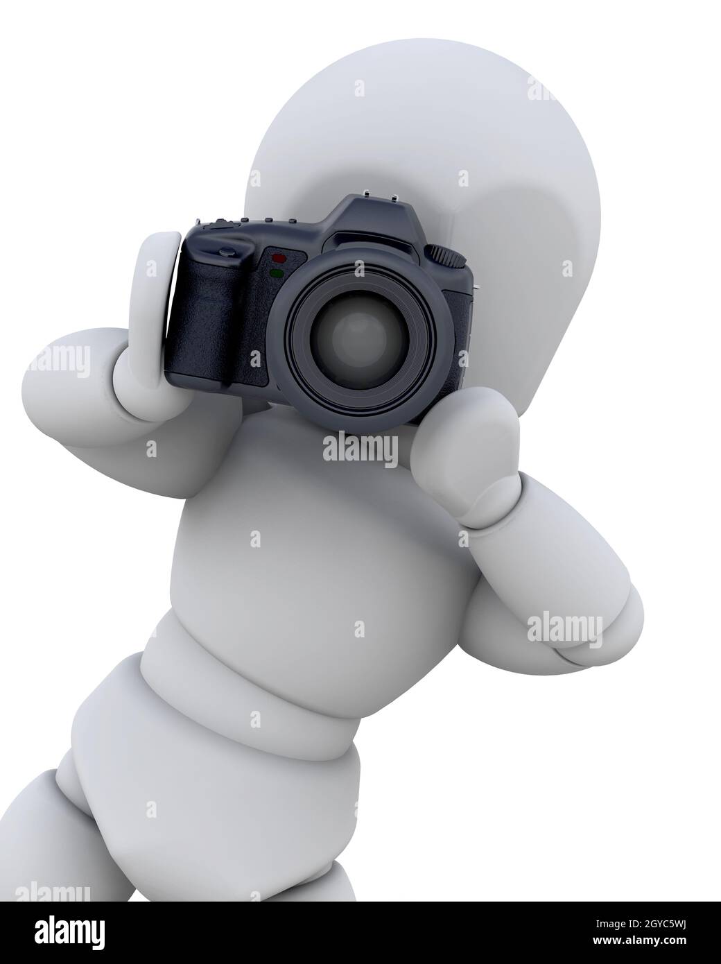 3D man using a digital camera isolated Stock Photo Alamy