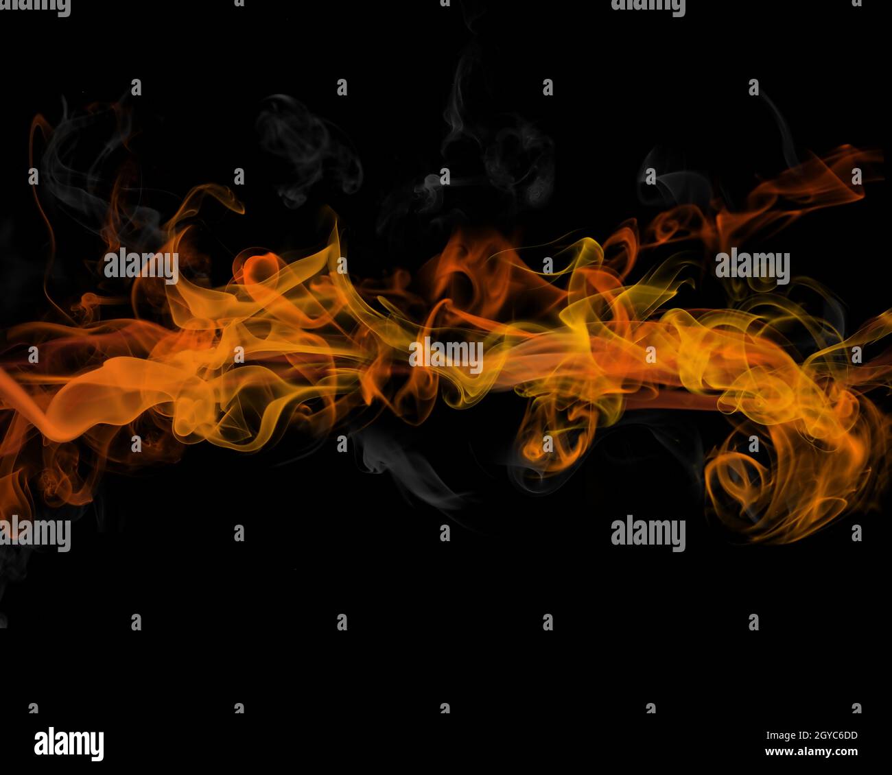 Abstract background with a fire and smoke effect Stock Photo - Alamy