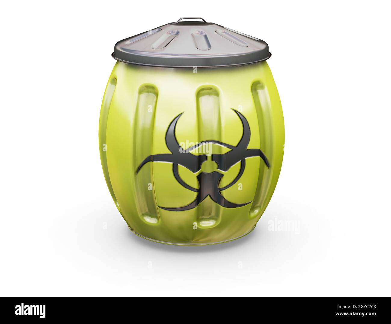 3d render full biohazard bin hi-res stock photography and images - Alamy