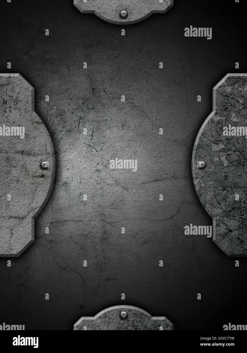 Grunge textured background with frame and rivets Stock Photo - Alamy