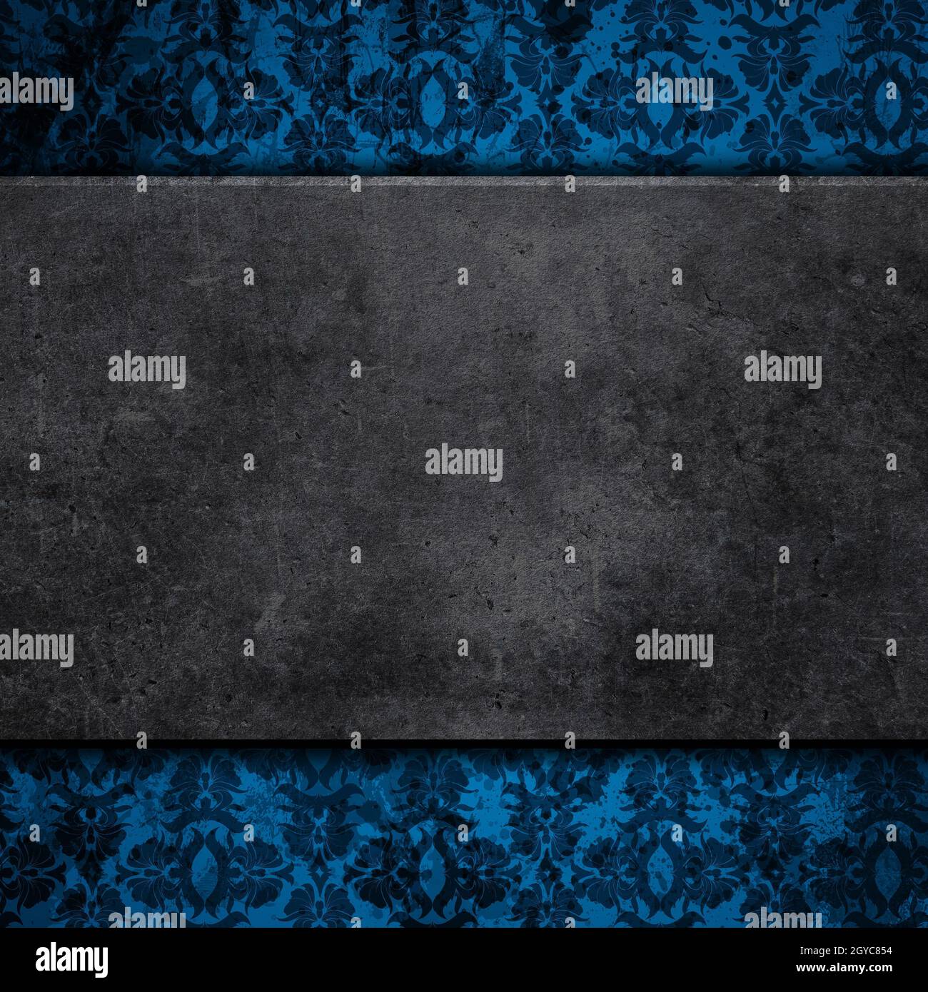 Grunge style concrete on a floral design background Stock Photo - Alamy