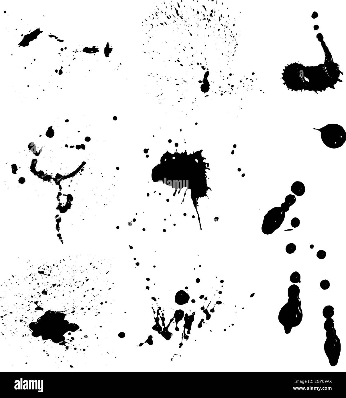 Ink splatters Stock Photo