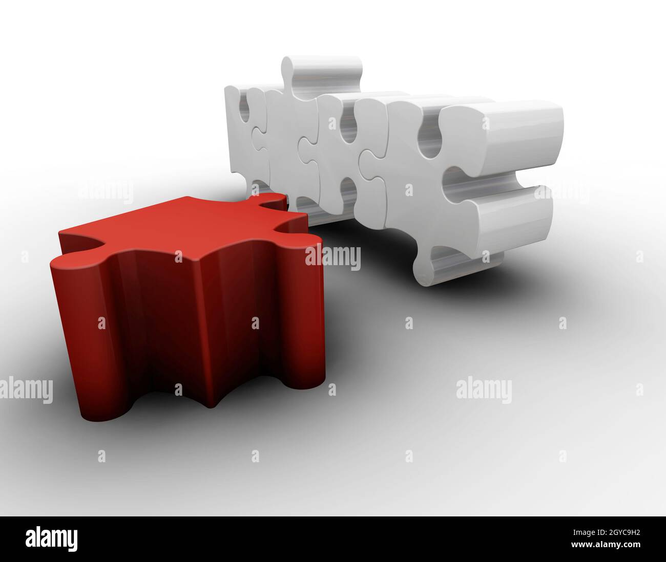 3D render of puzzle pieces Stock Photo - Alamy