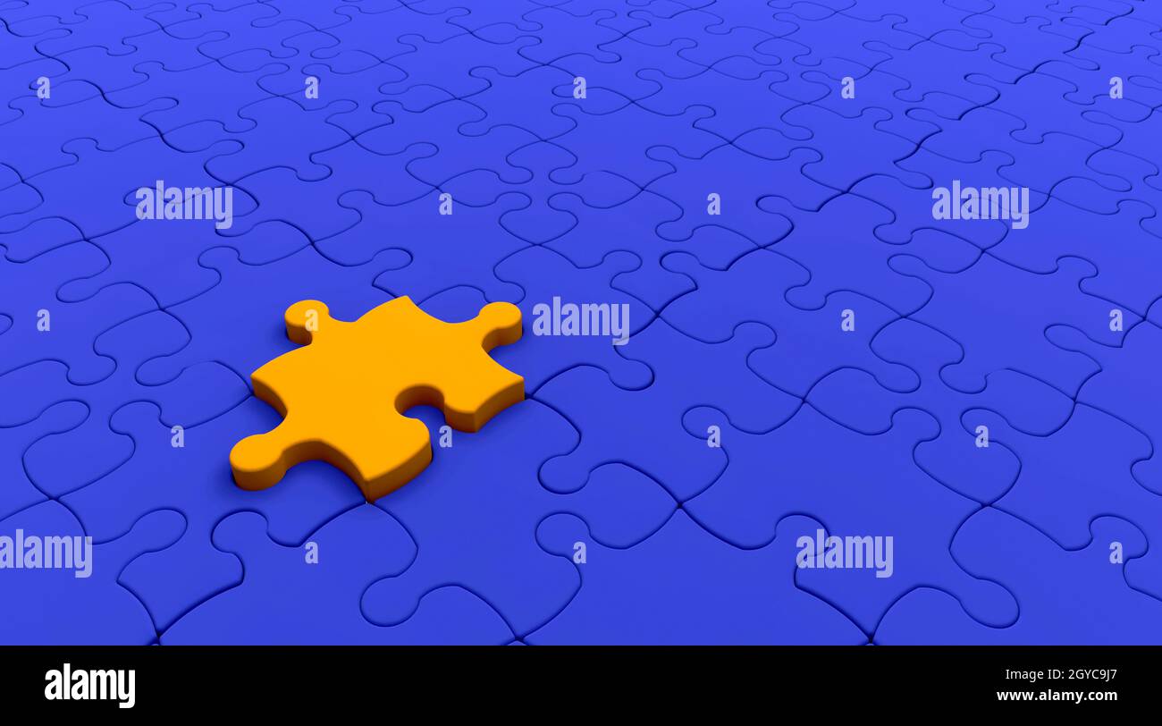3D render of a jigsaw puzzle Stock Photo - Alamy