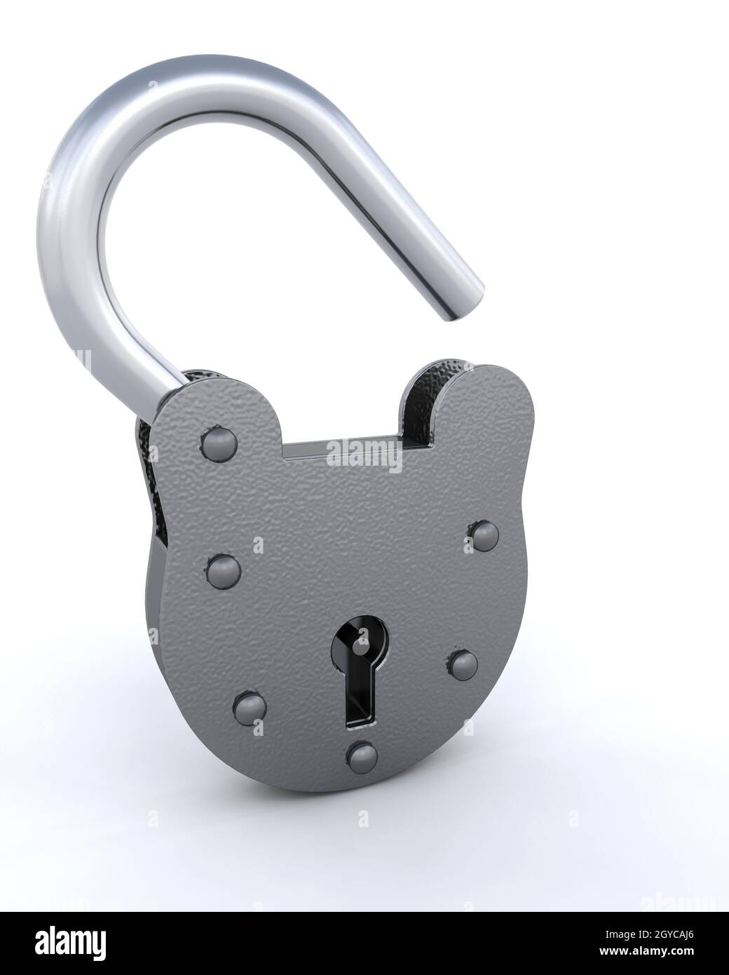 3d render of a padlock and key Stock Photo - Alamy