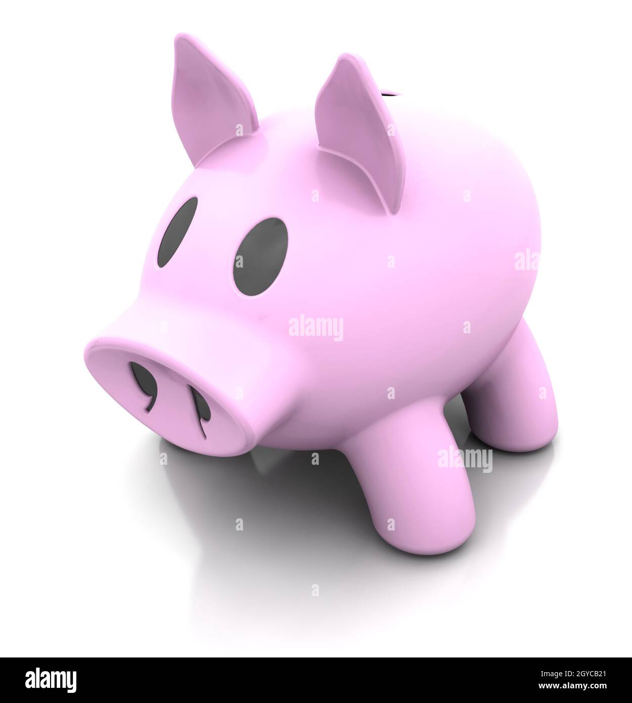 3d render of a traditional pink piggy bank Stock Photo - Alamy