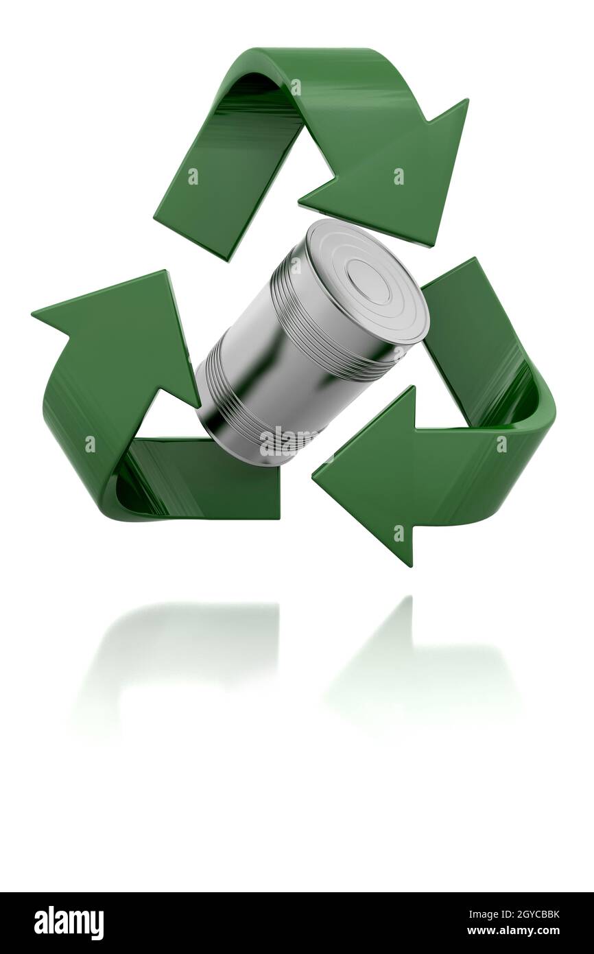 3D Recycling symbol isolated over a white background Stock Photo - Alamy