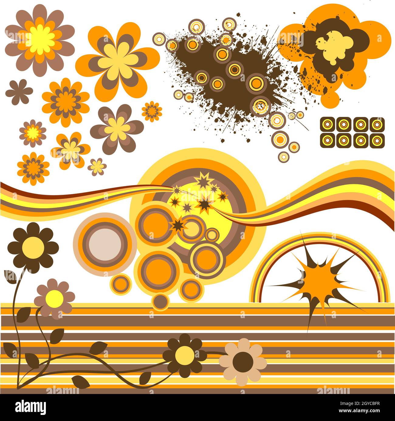 Retro design elements Stock Photo - Alamy