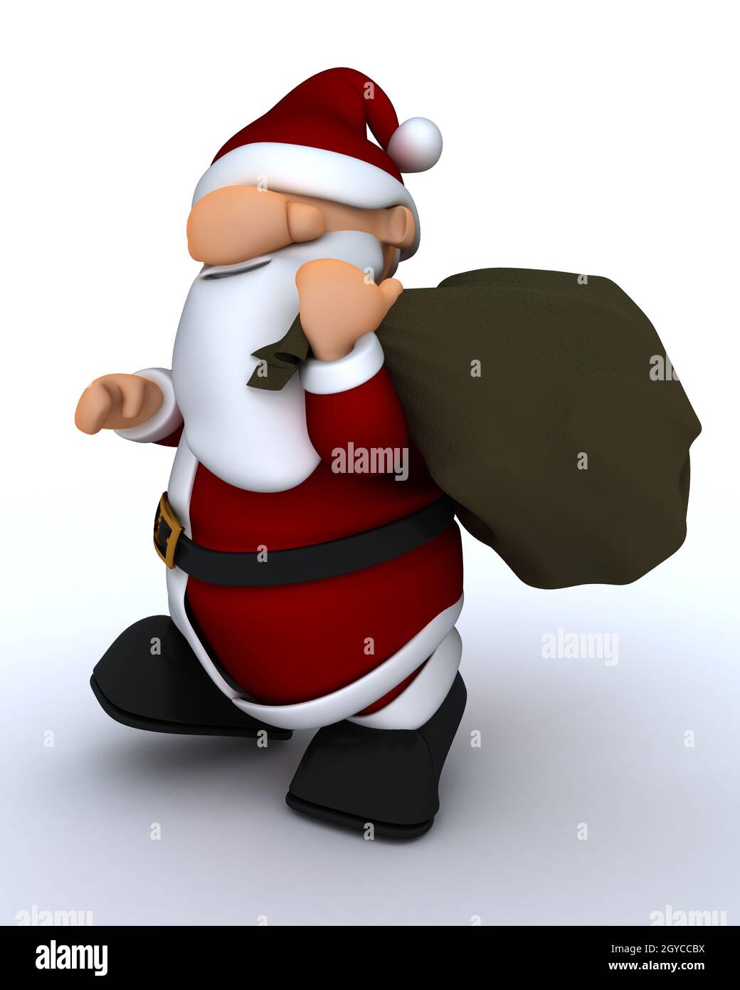 3D Render of a Cute Santa Claus Charicature Stock Photo - Alamy