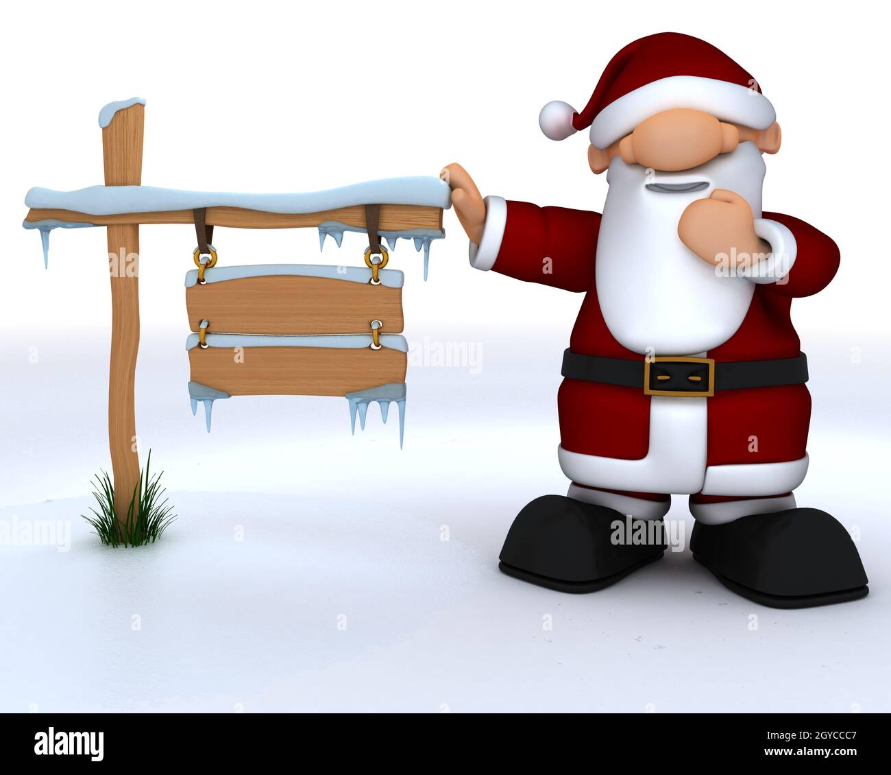3D Render of a Cute Santa Claus Charicature Stock Photo - Alamy