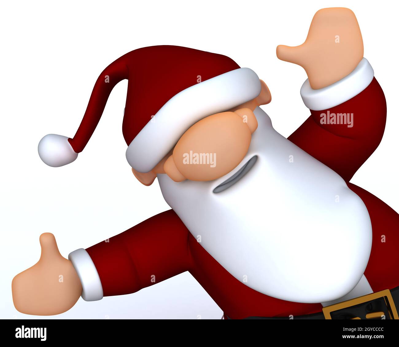 3D Render of a Cute Santa Claus Charicature Stock Photo - Alamy