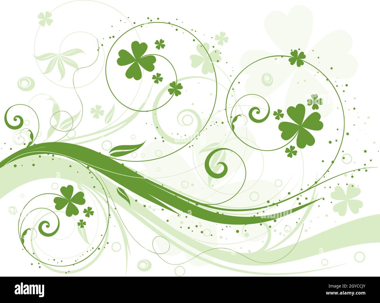 Abstract floral design with shamrock Stock Photo - Alamy
