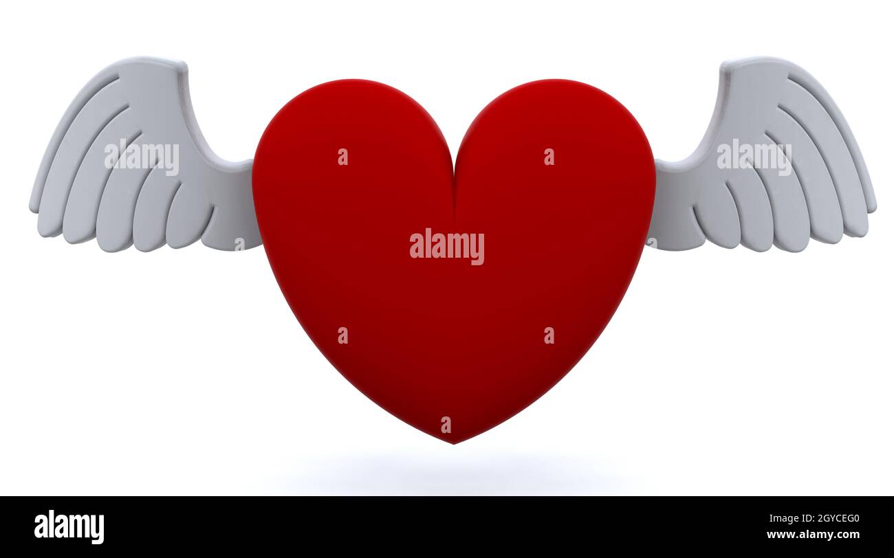 3d render heart wings isolated hi-res stock photography and images - Alamy 3d render heart wings isolated hi-res stock photography and images - Alamy