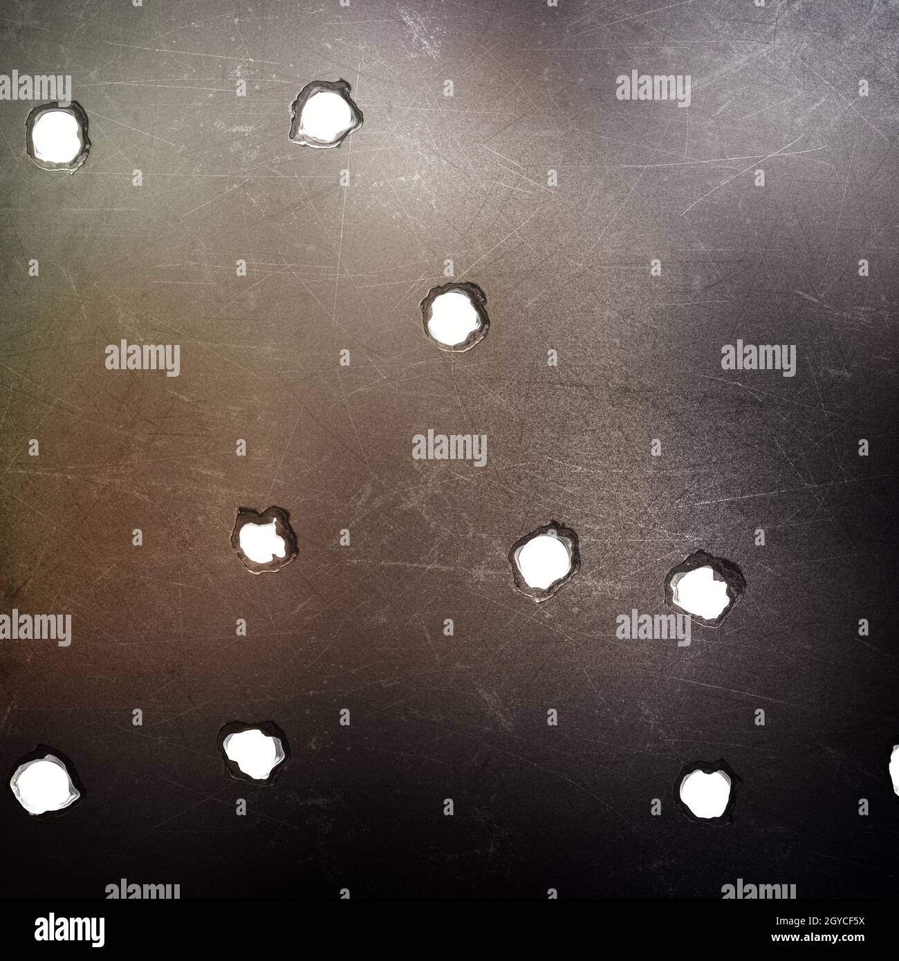 3D metallic texture with bullet holes Stock Photo - Alamy