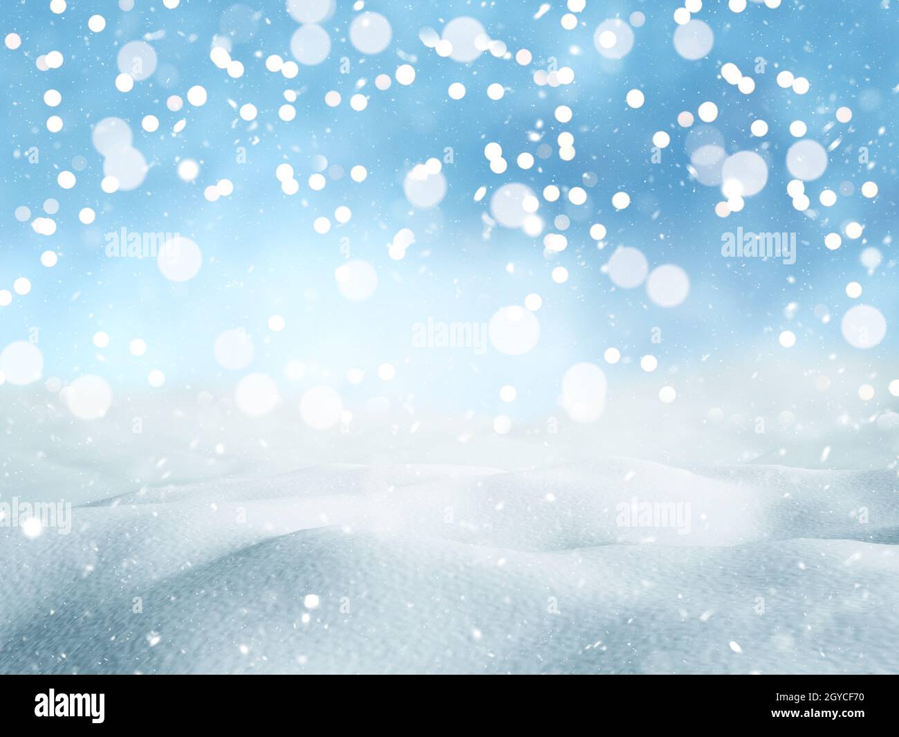 3D render of a Christmas snow background Stock Photo - Alamy