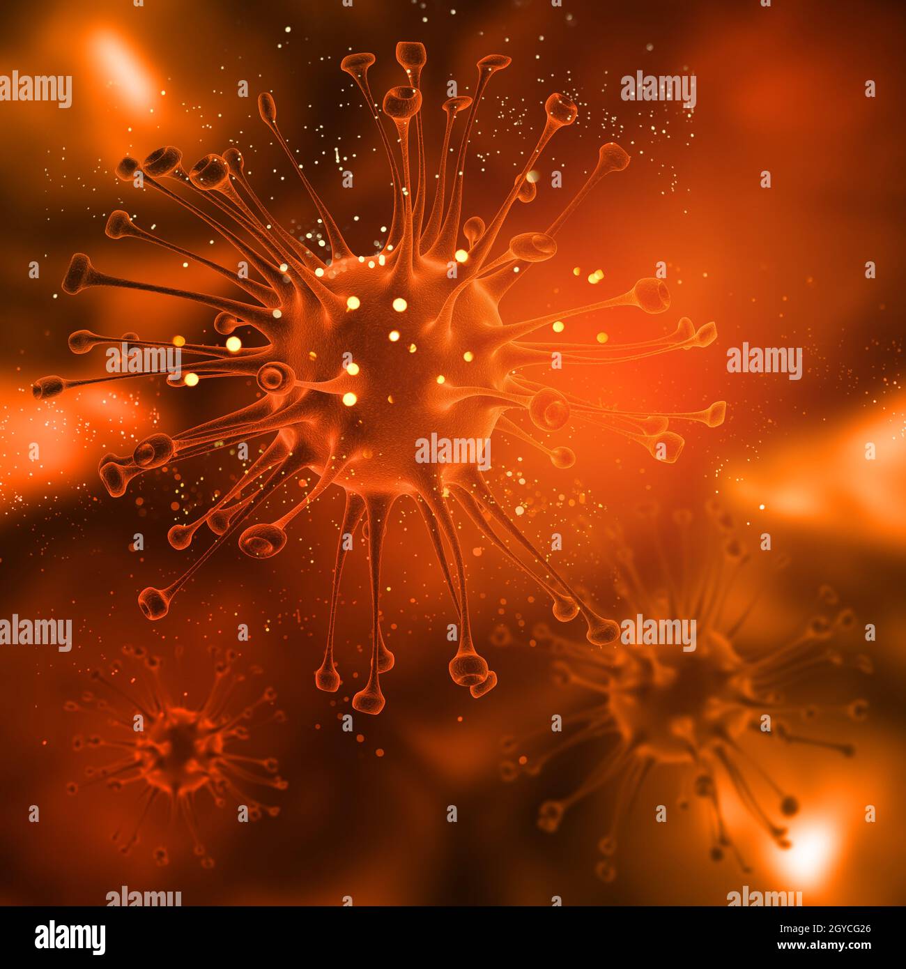3D render of a medical background with virus cells Stock Photo - Alamy