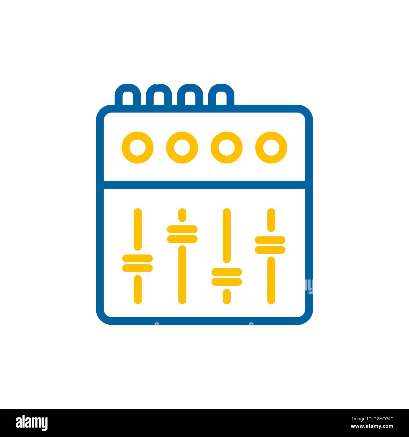 Mixing console vector flat icon. Graph symbol for music and sound web site and apps design, logo, app, UI Stock Photo