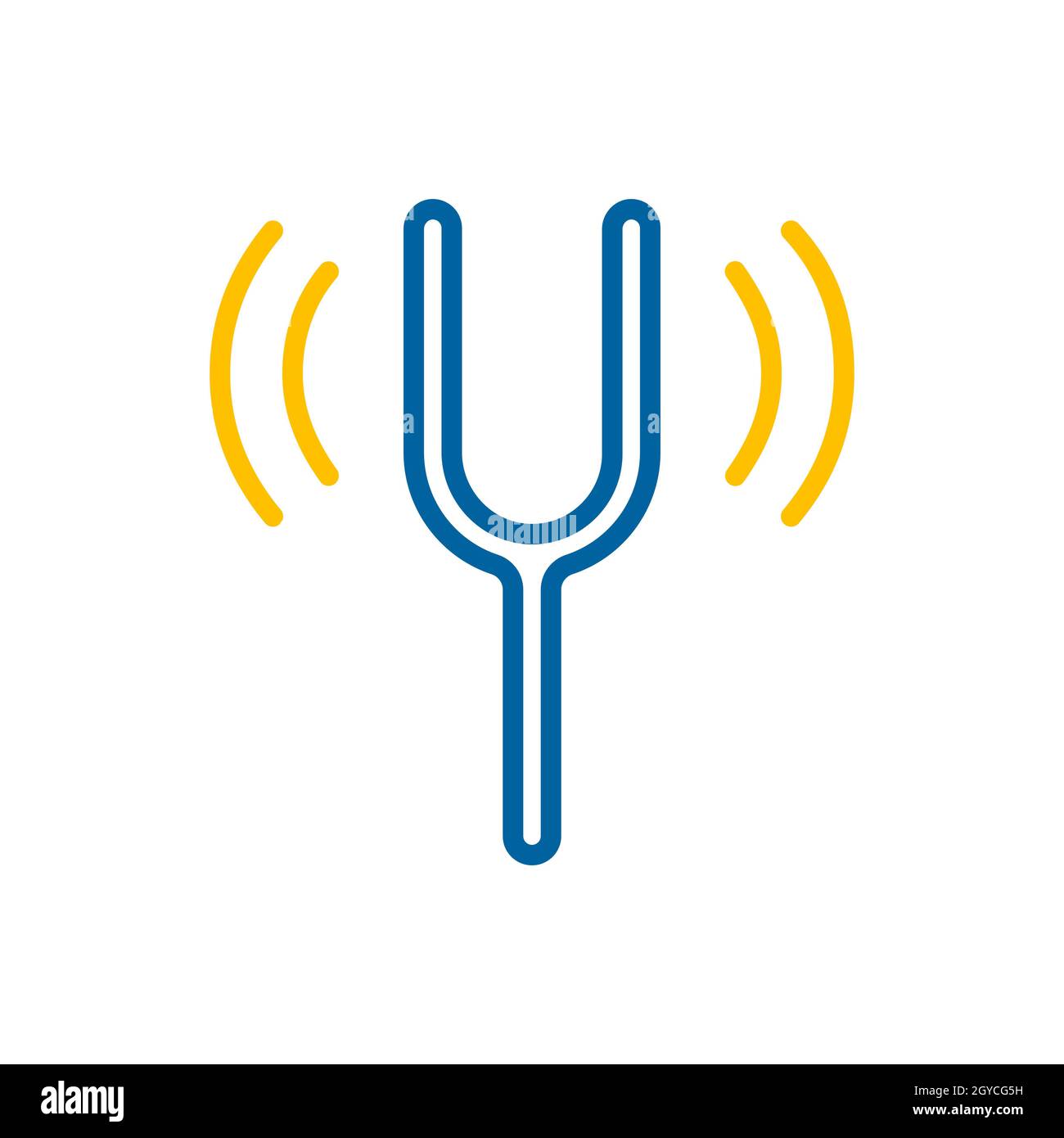 Tuning fork vector flat icon. Music sign. Graph symbol for music and