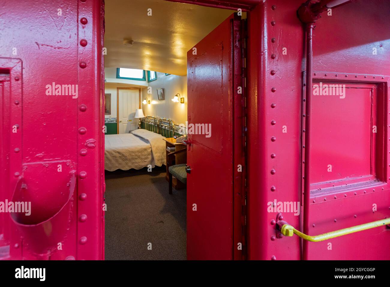 Titusville, Pennsylvania The Caboose Motel. Guests stay in rooms in