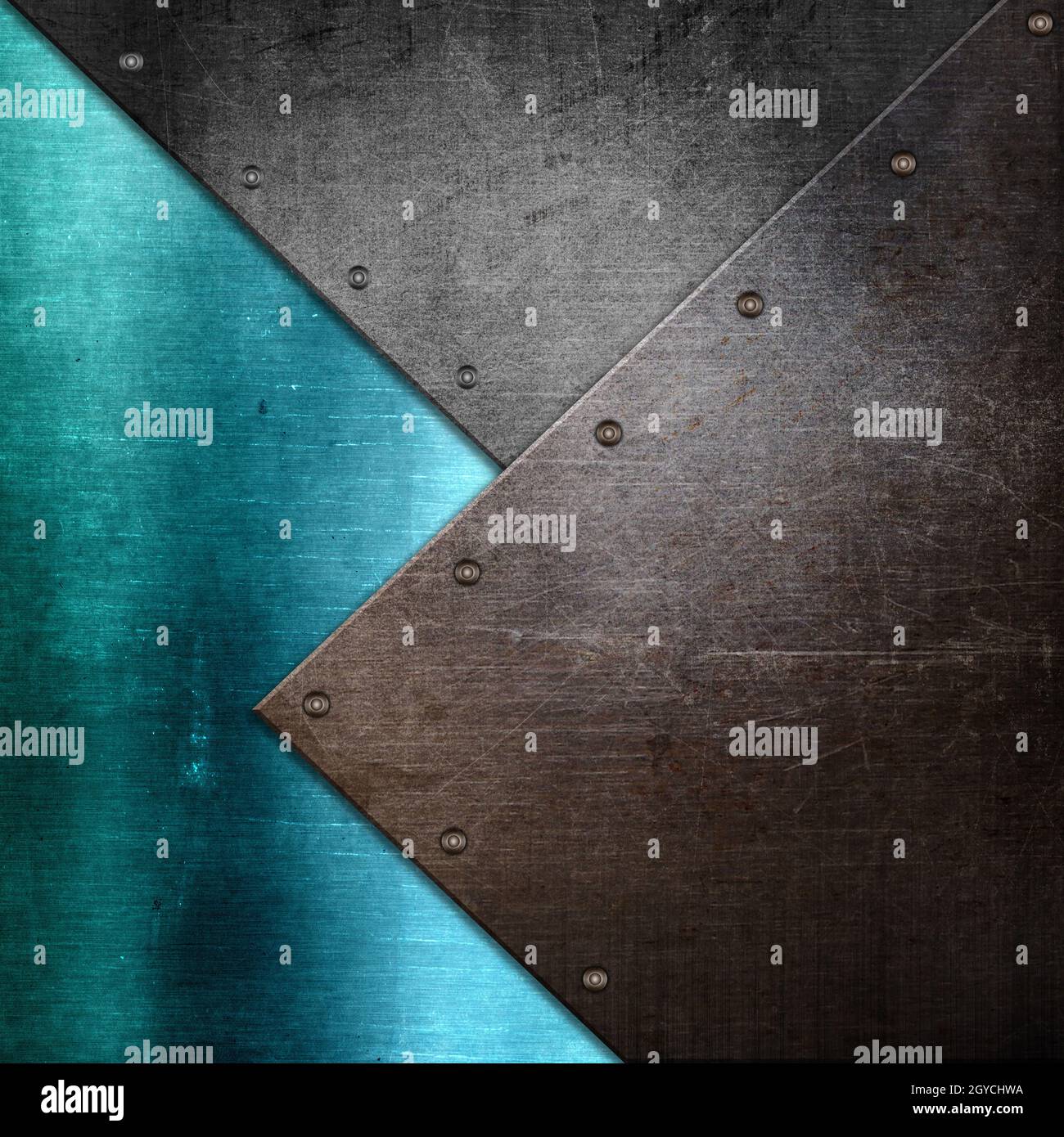 Abstract background with different metallic textures Stock Photo - Alamy