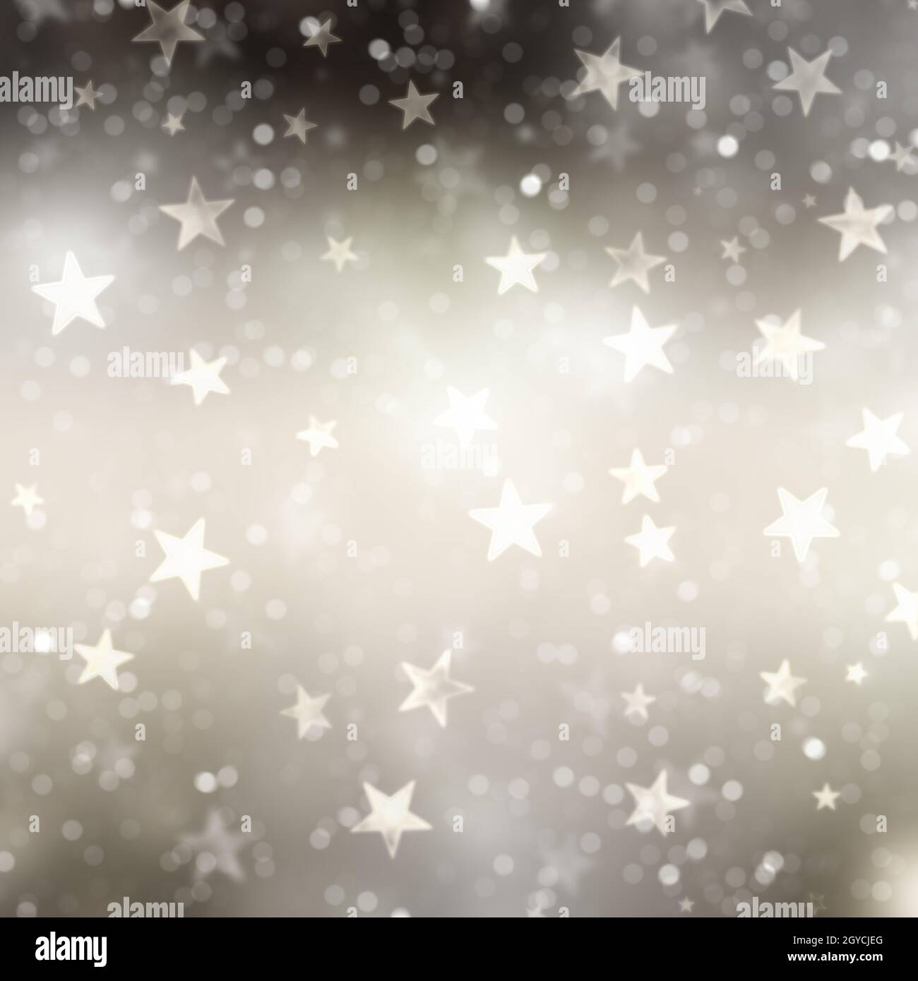Christmas background of bokeh lights and stars Stock Photo - Alamy