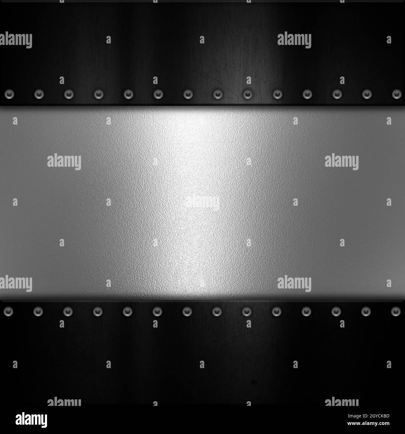 Metal plate texture background with rivets Stock Photo - Alamy