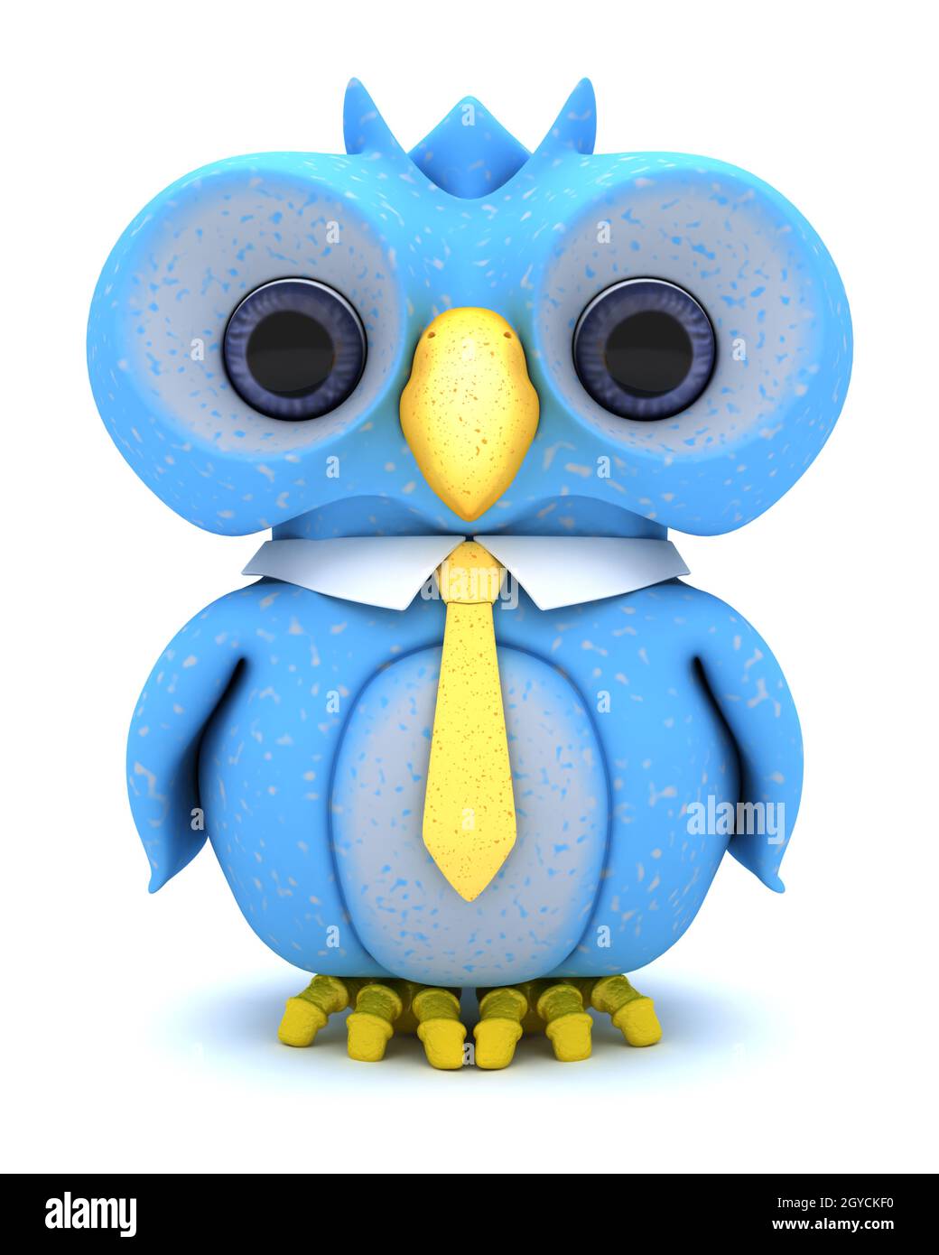 3D Render of a Cute Blue Bird Character Stock Photo - Alamy