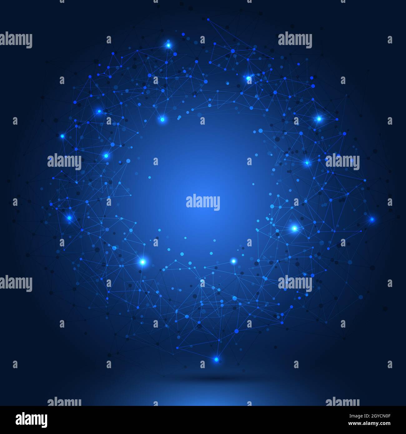 Abstract background with a low poly design and connecting dots Stock ...