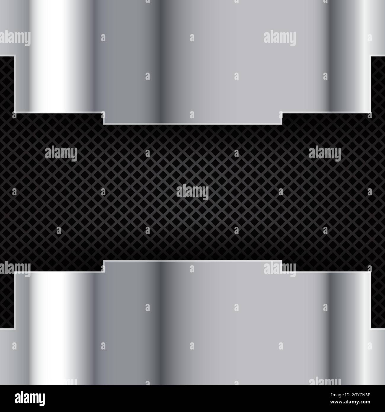 Silver brushed metal on a perforated background Stock Photo - Alamy
