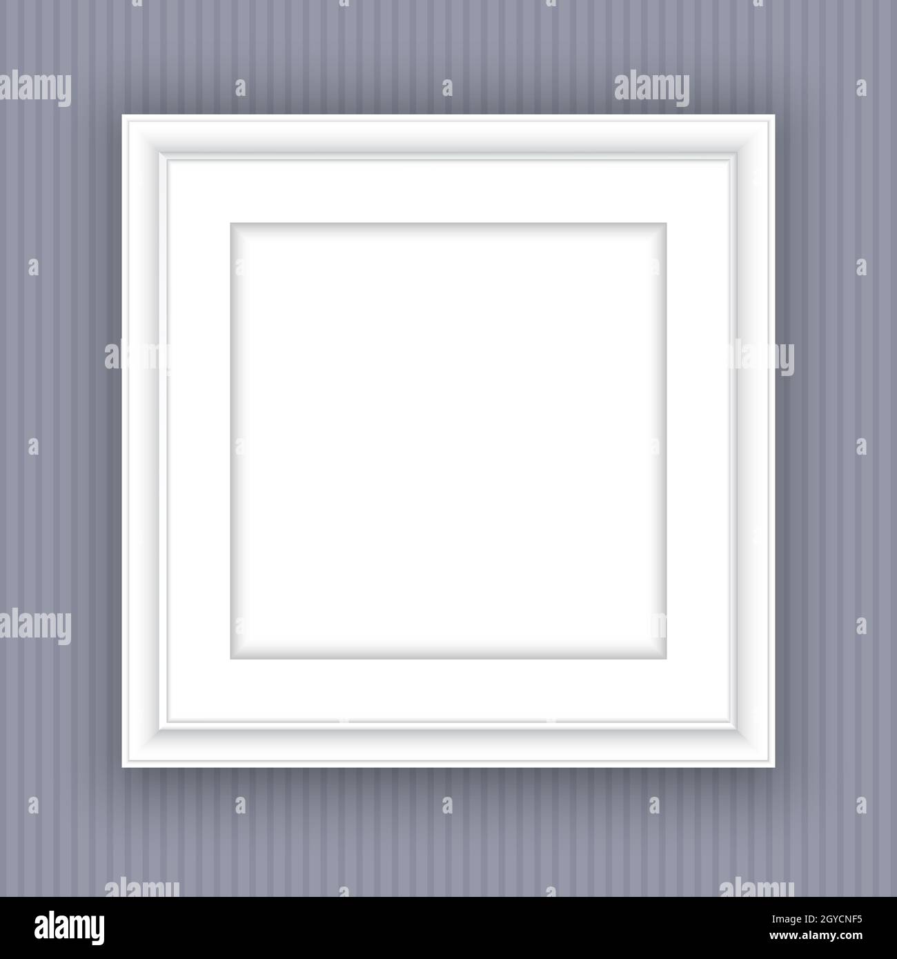 Blank white picture frame design Stock Photo - Alamy