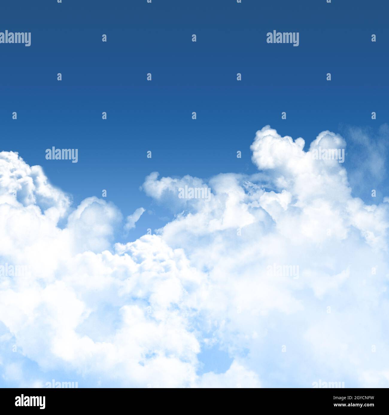 Blue sky background with fluffy white clouds Stock Photo - Alamy