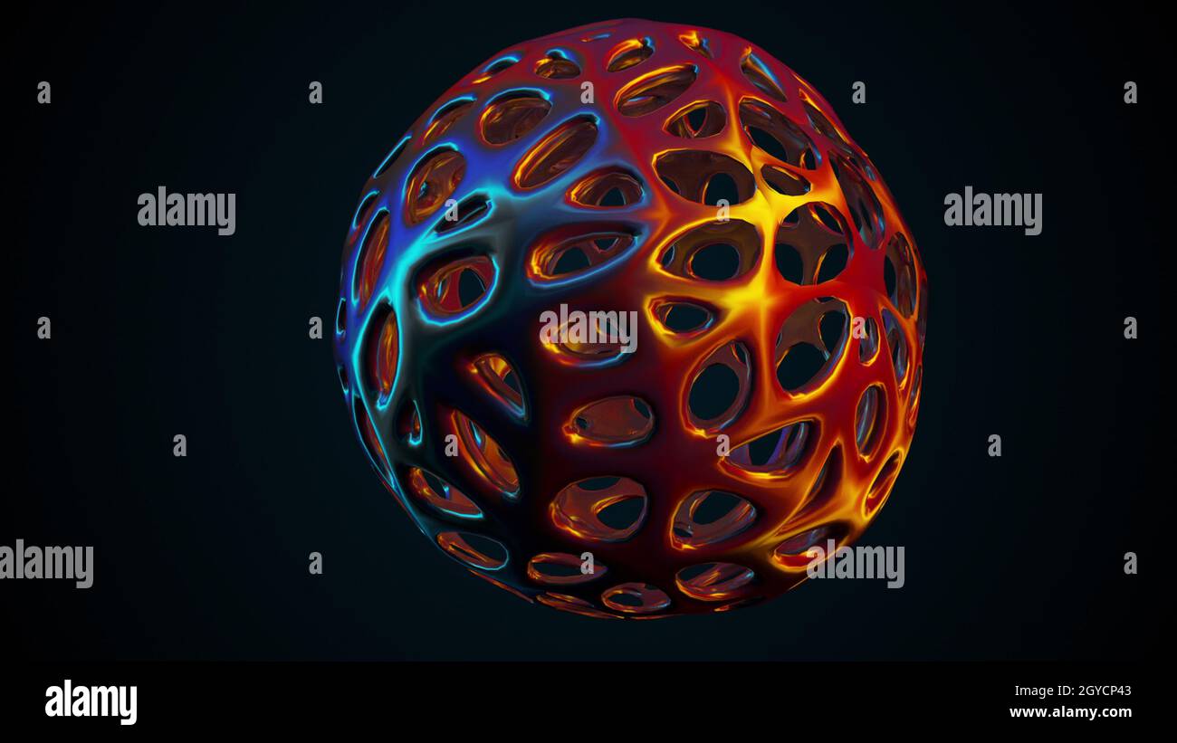 Rainbow glass composition, 3d rendering. Computer generated abstract background. Stock Photo