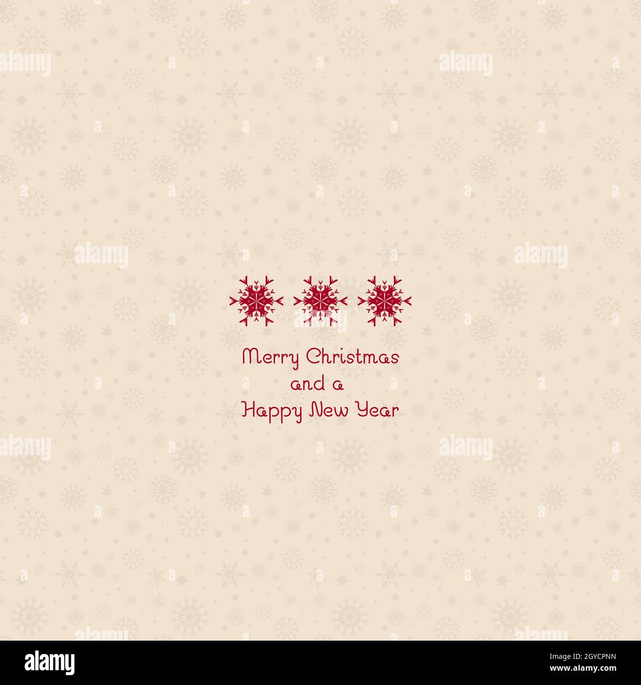 Simplistic Christmas background with snowflake design Stock Photo